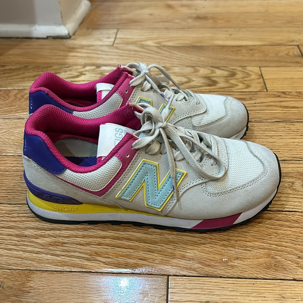 FIGS New Balance Women’s 574 Multicolored Sneakers size 8.5